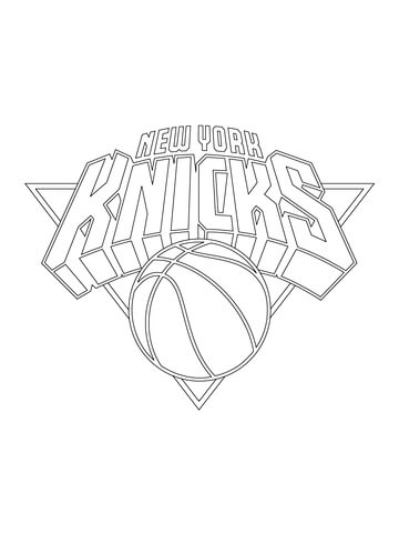 New York Knicks Logo  Coloring Page